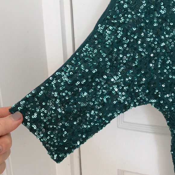 Loiza green sequin midi dress - Picture 7 of 8